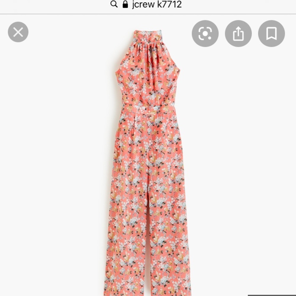 NWT J.CREW Liberty Print Josephine Jumpsuit Size 8